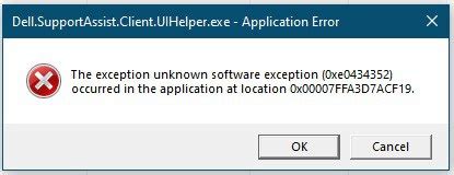 task scheduler 0xe0434352|the exception unknown software 0xe0434352.